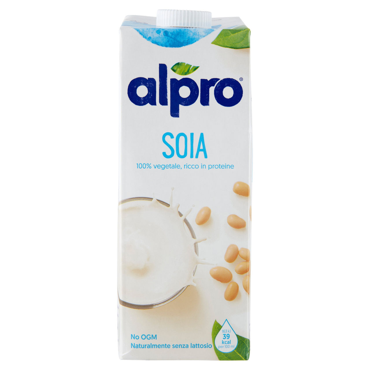 alpro Soia Classico, Bevanda alla Soia 100% vegetale con vitamine B2, B12 e D 1 Litro