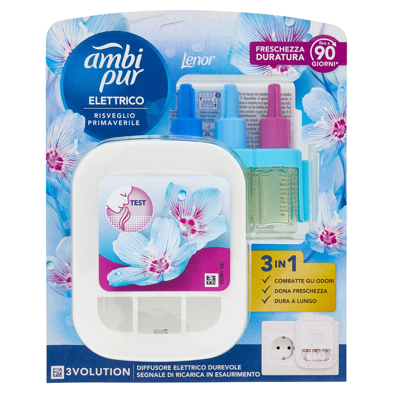 Ambi Pur Profumatore per Ambienti Diffusore Elettrico Ricarica 3Volution, Risveglio Primaverile 20ml