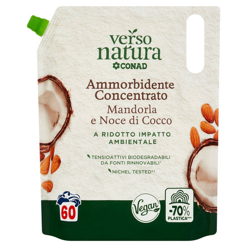Ammorbidente Concentrato Mandorla e Noce di Cocco 1,5 l Verso Natura Conad