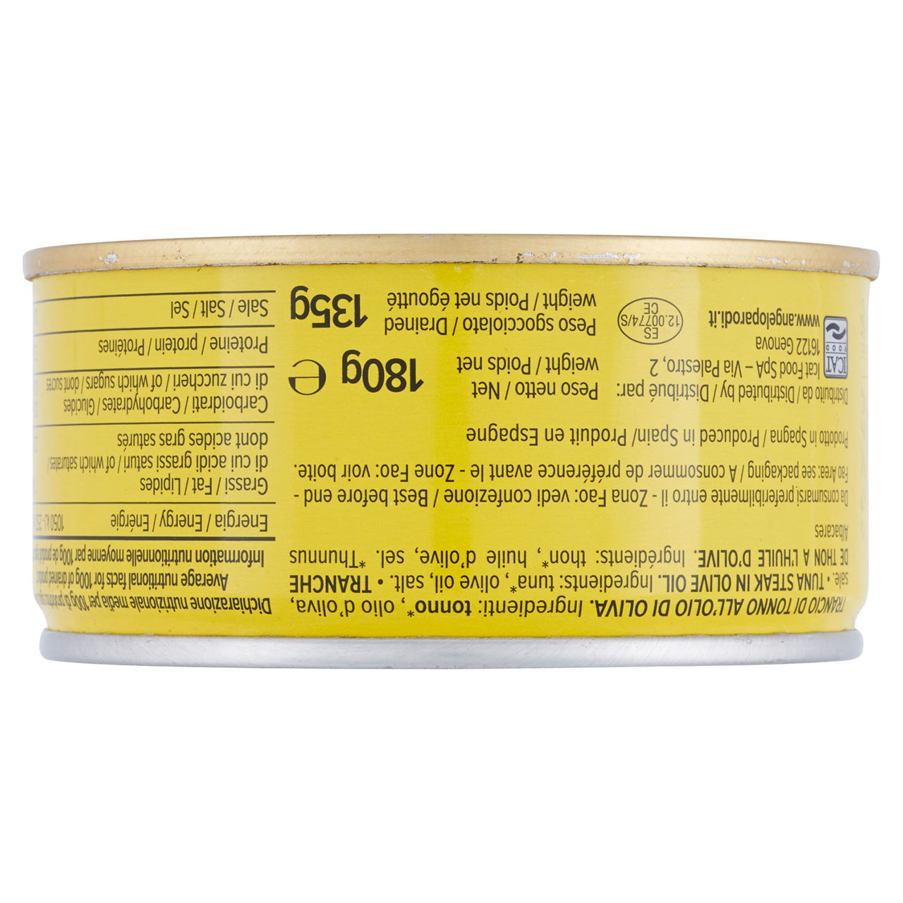 Angelo Parodi Trancio di tonno in olio d'oliva 180 g
