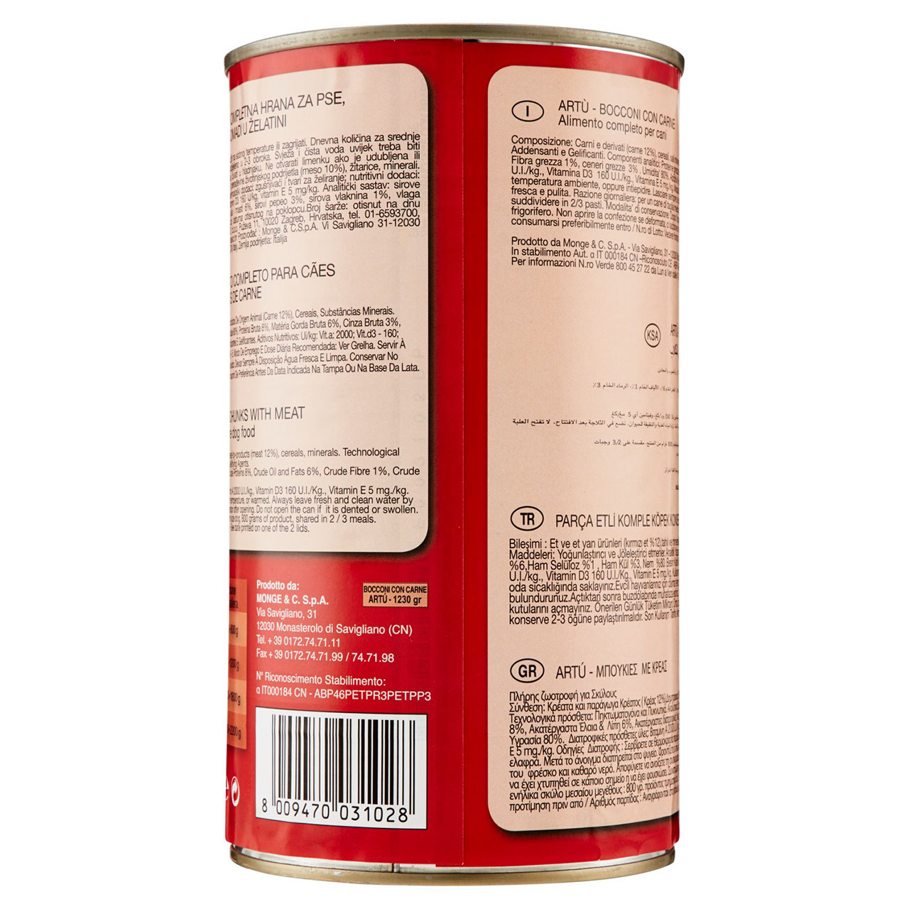 Artù Bocconi con Carne 1230 g