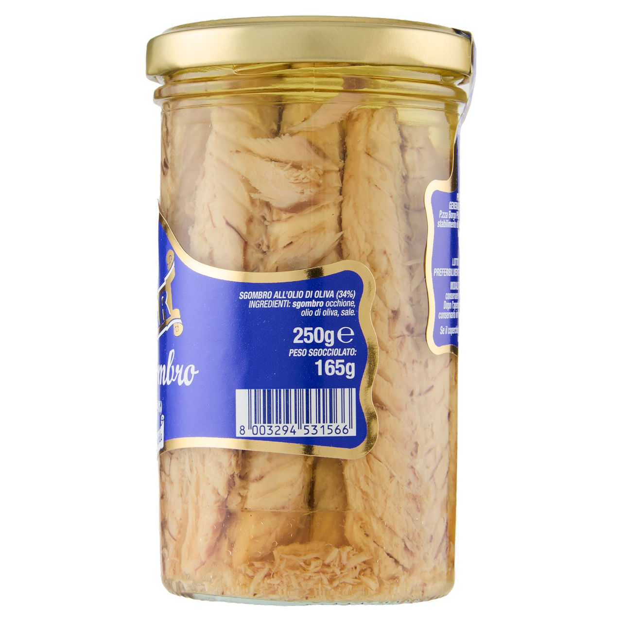 Asdomar Filetti di Sgombro all'olio di oliva (34%) 250 g