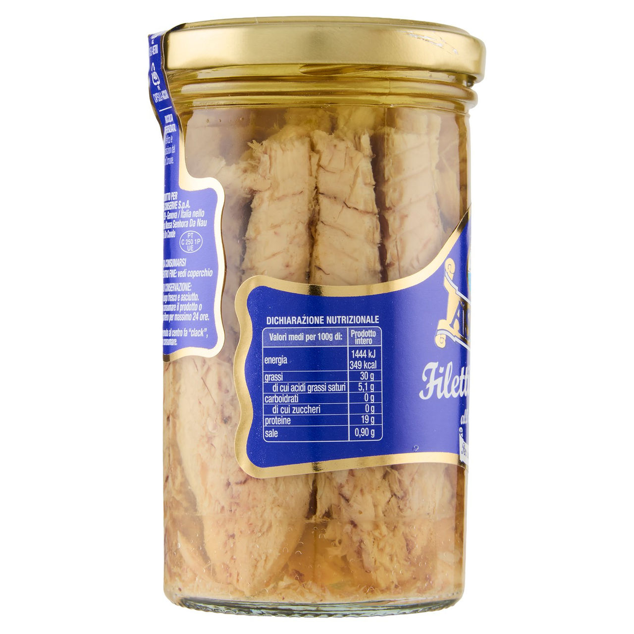Asdomar Filetti di Sgombro all'olio di oliva (34%) 250 g