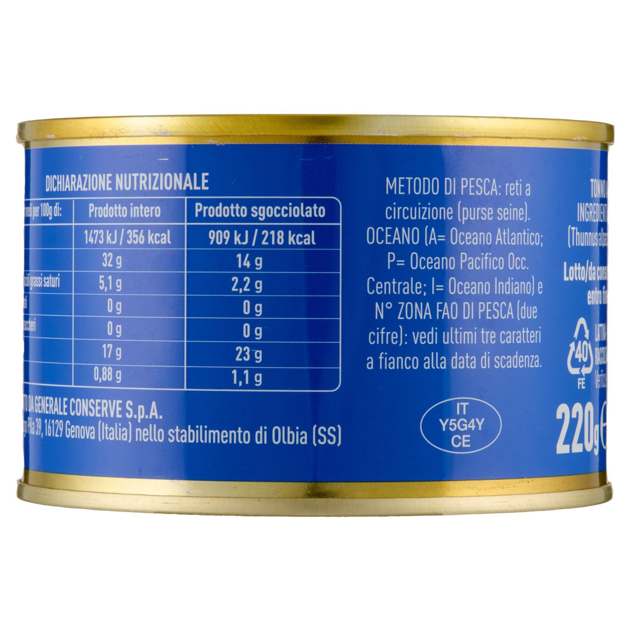 Asdomar Tonno all'olio di oliva 220 g