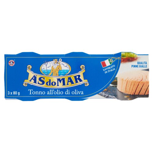 Asdomar Tonno all'olio di oliva 3 x 80 g