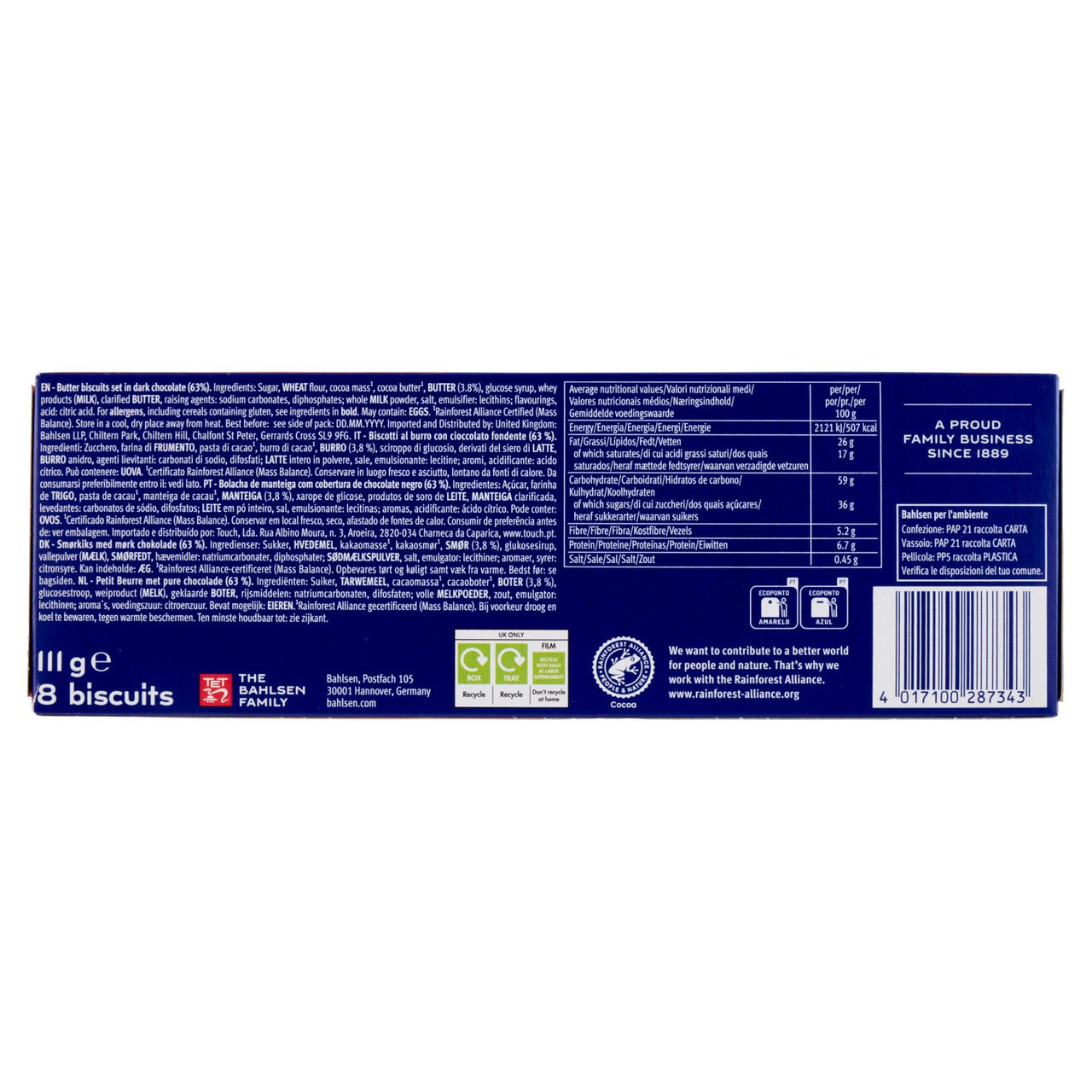 Bahlsen Choco Leibniz Dark 111 g