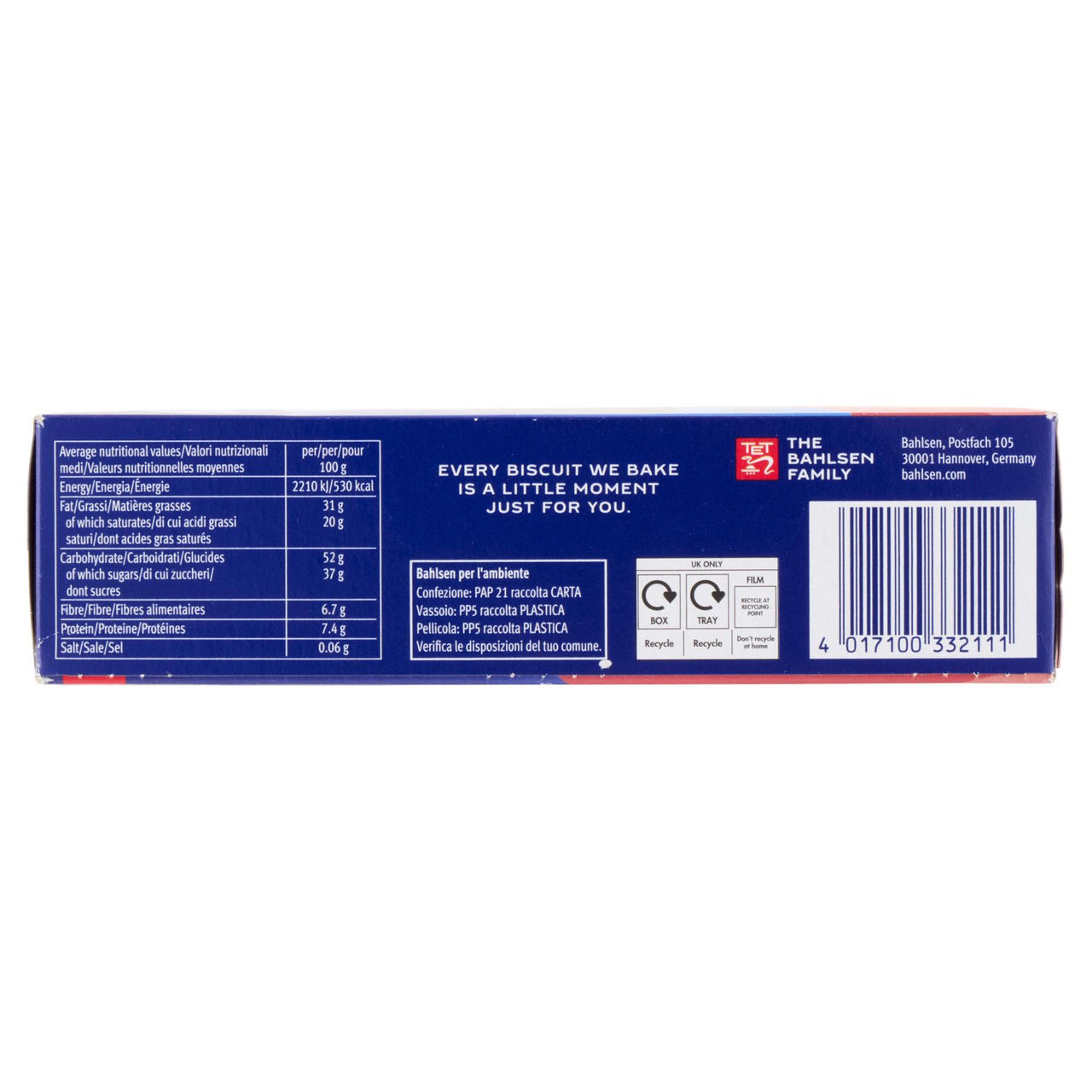 Bahlsen Chocolate Wafers Dark 97 g