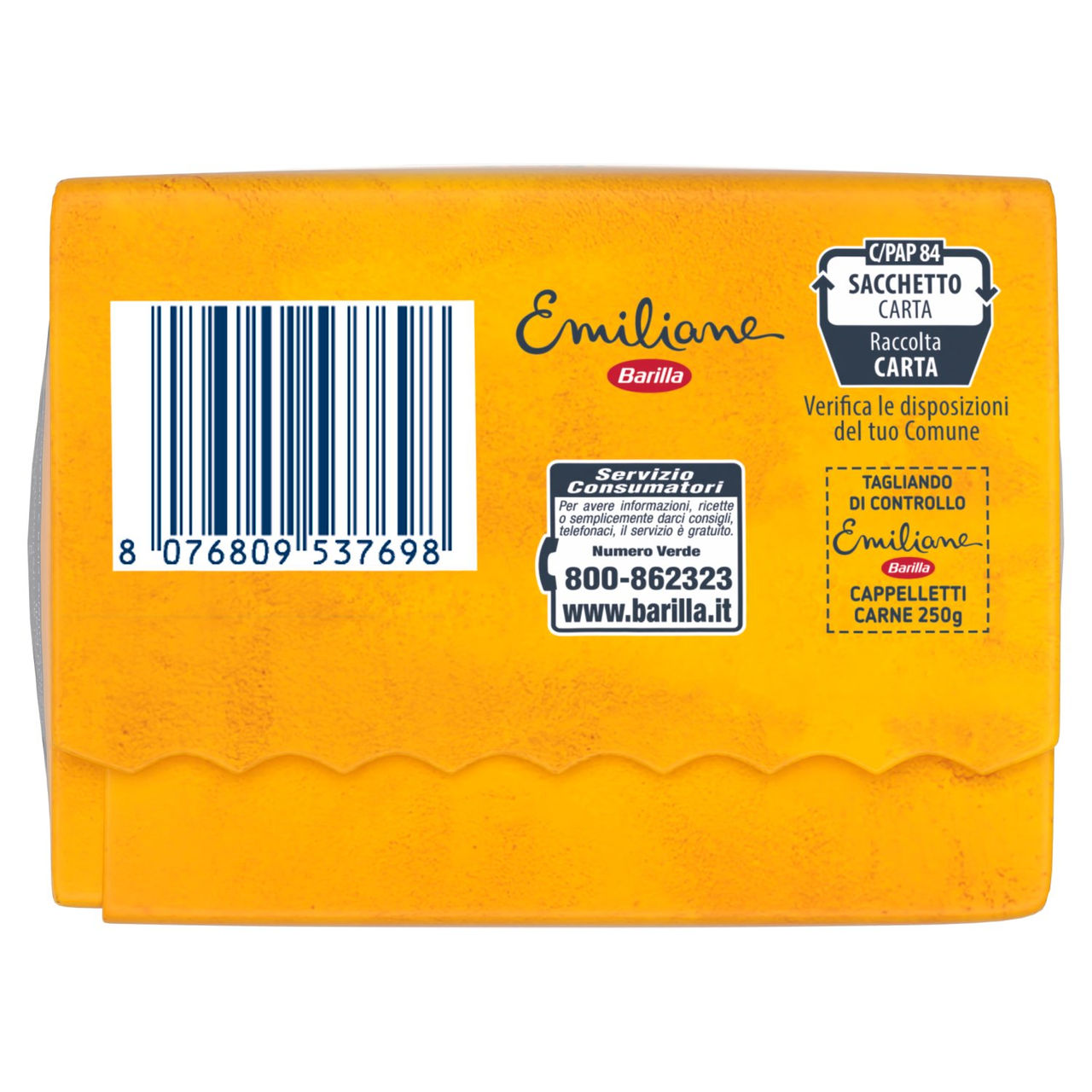 Barilla Emiliane Cappelletti Pasta all'Uovo ripiena con Carne 250 g