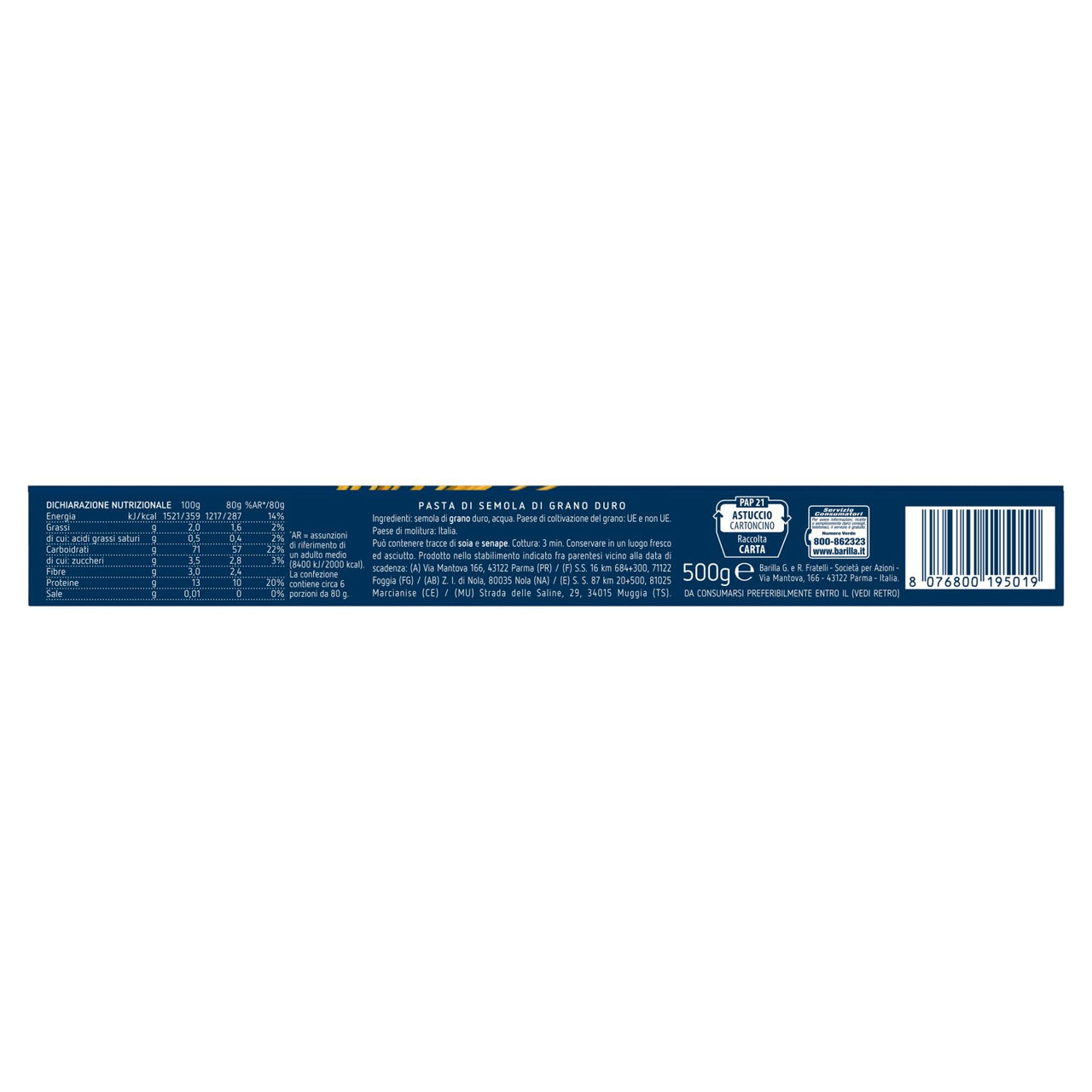 Barilla Pasta Capellini n.1 500g