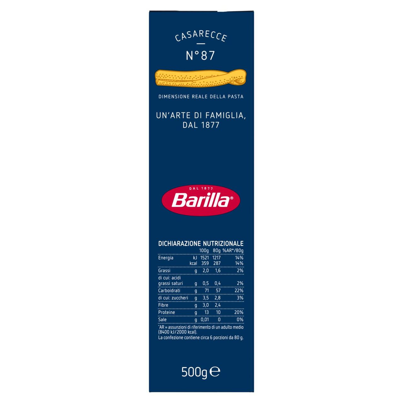 Barilla Pasta Casarecce n.87 500g