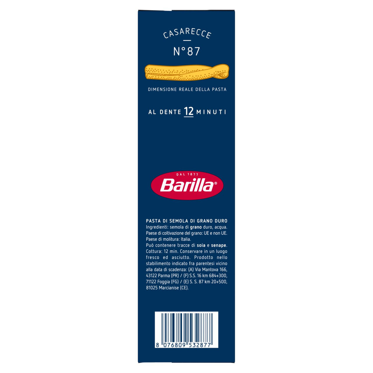 Barilla Pasta Casarecce n.87 500g