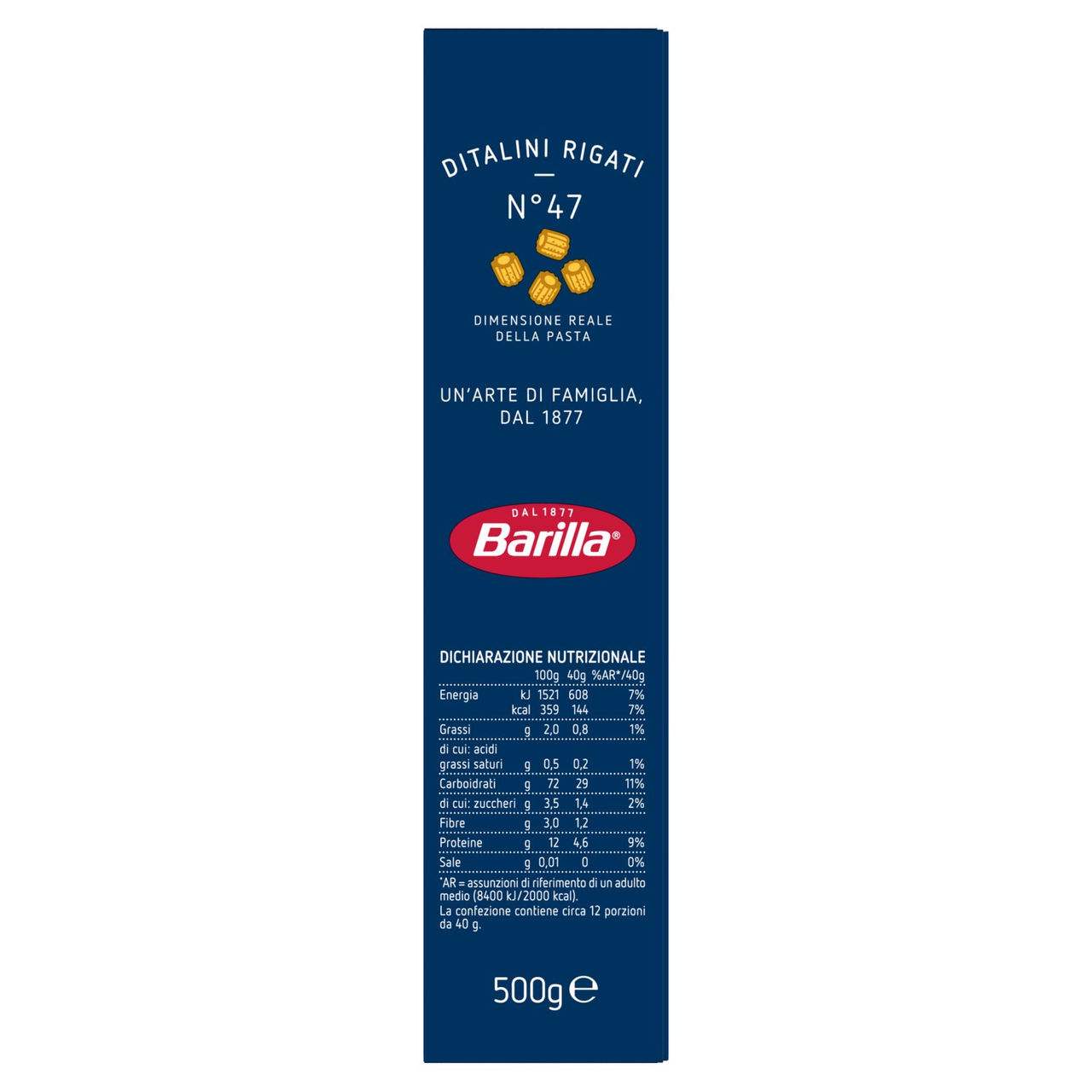 Barilla Pasta Ditalini Rigati n.47 500g