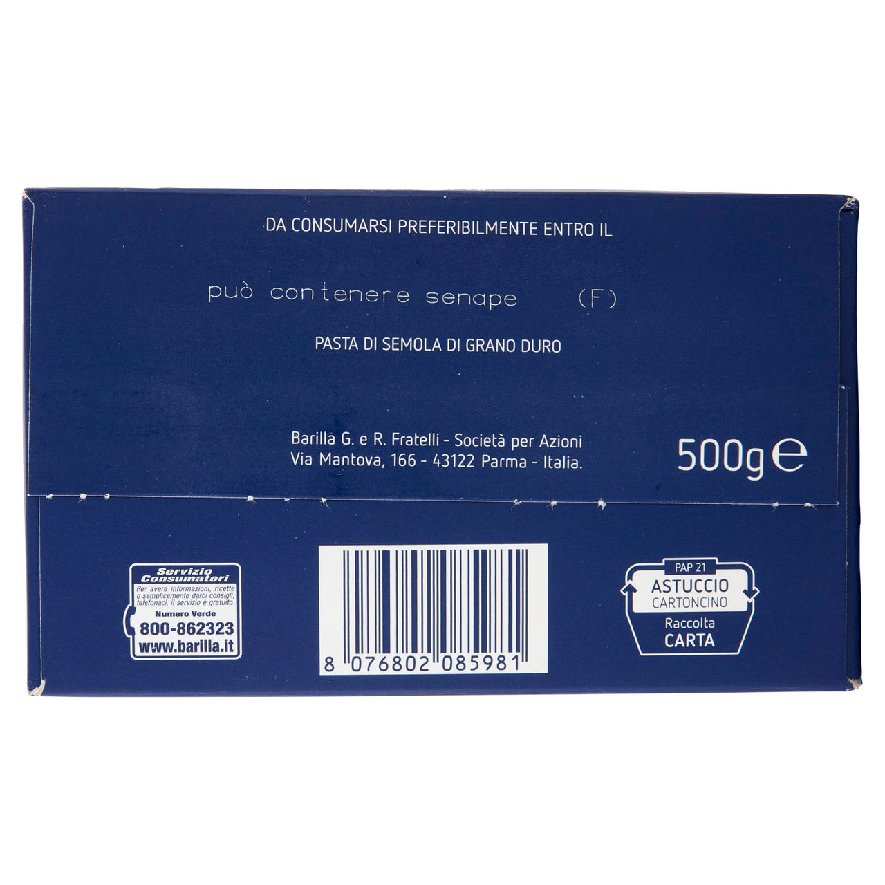 Barilla Pasta Fusilli n.98 500g
