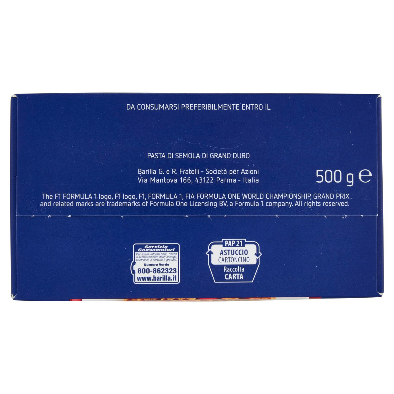 Barilla Pasta Gran Ruote F1 Limited Edition 500g