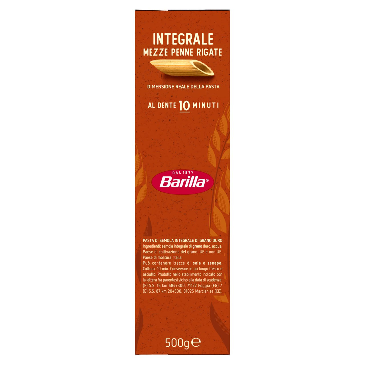 Barilla Integrale Mezze Penne Rigate 500 g