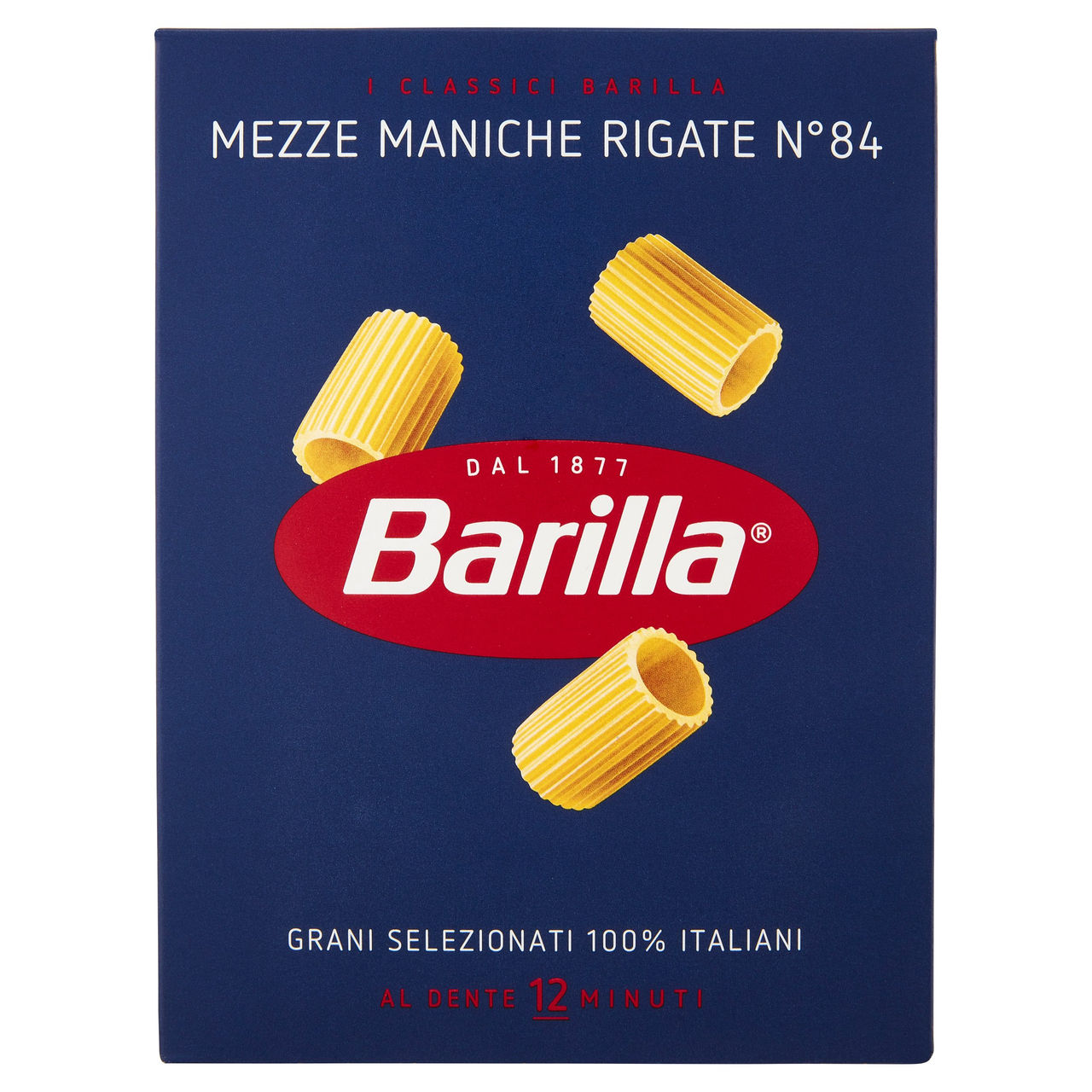 Barilla Pasta Mezze Maniche Rigate n.84 100% Grano Italiano 500g