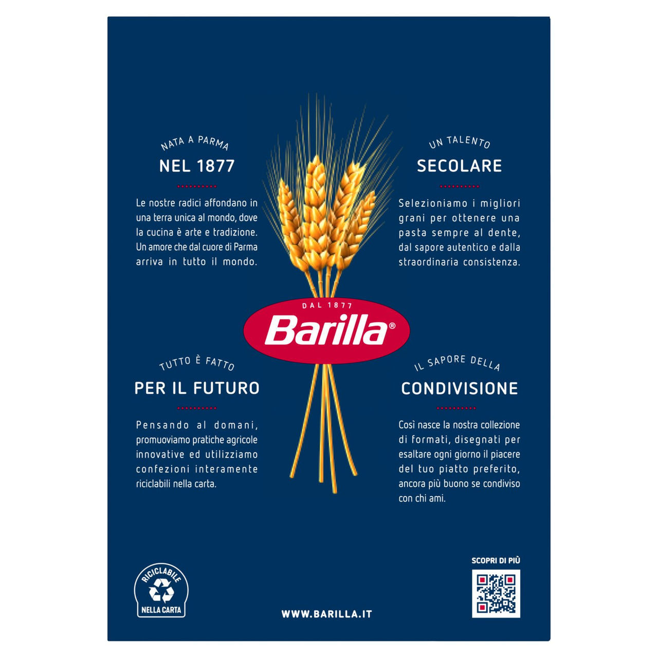 Barilla Pasta Mezze Maniche Rigate n.84 500g