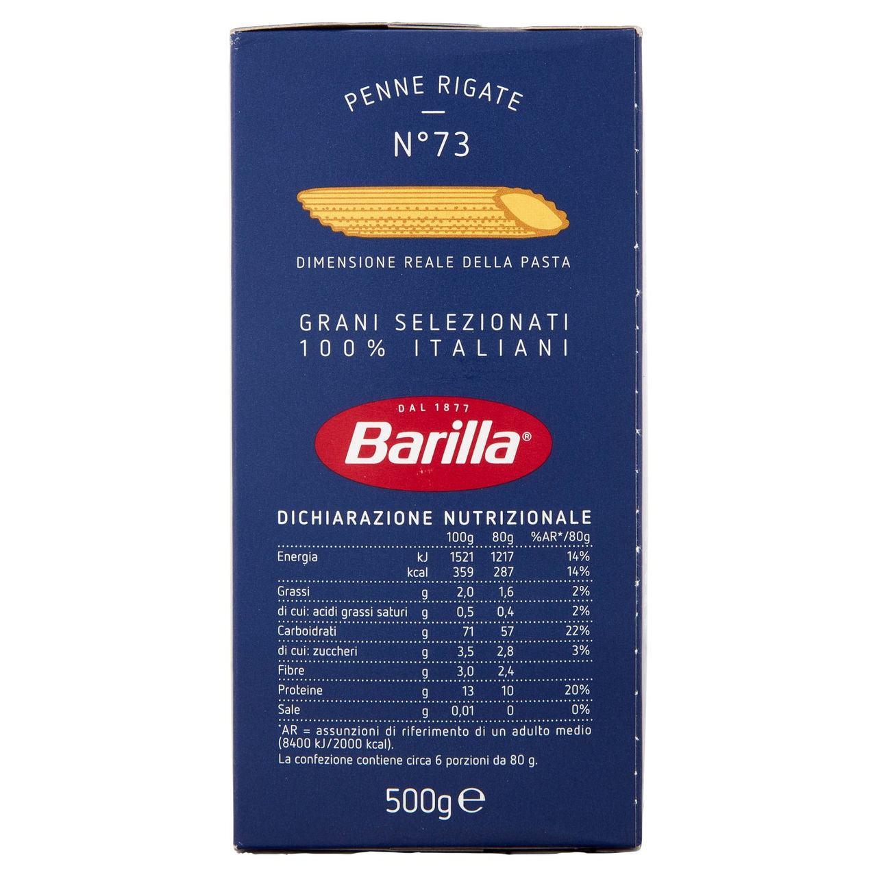 Barilla Pasta Penne Rigate n.73 500g