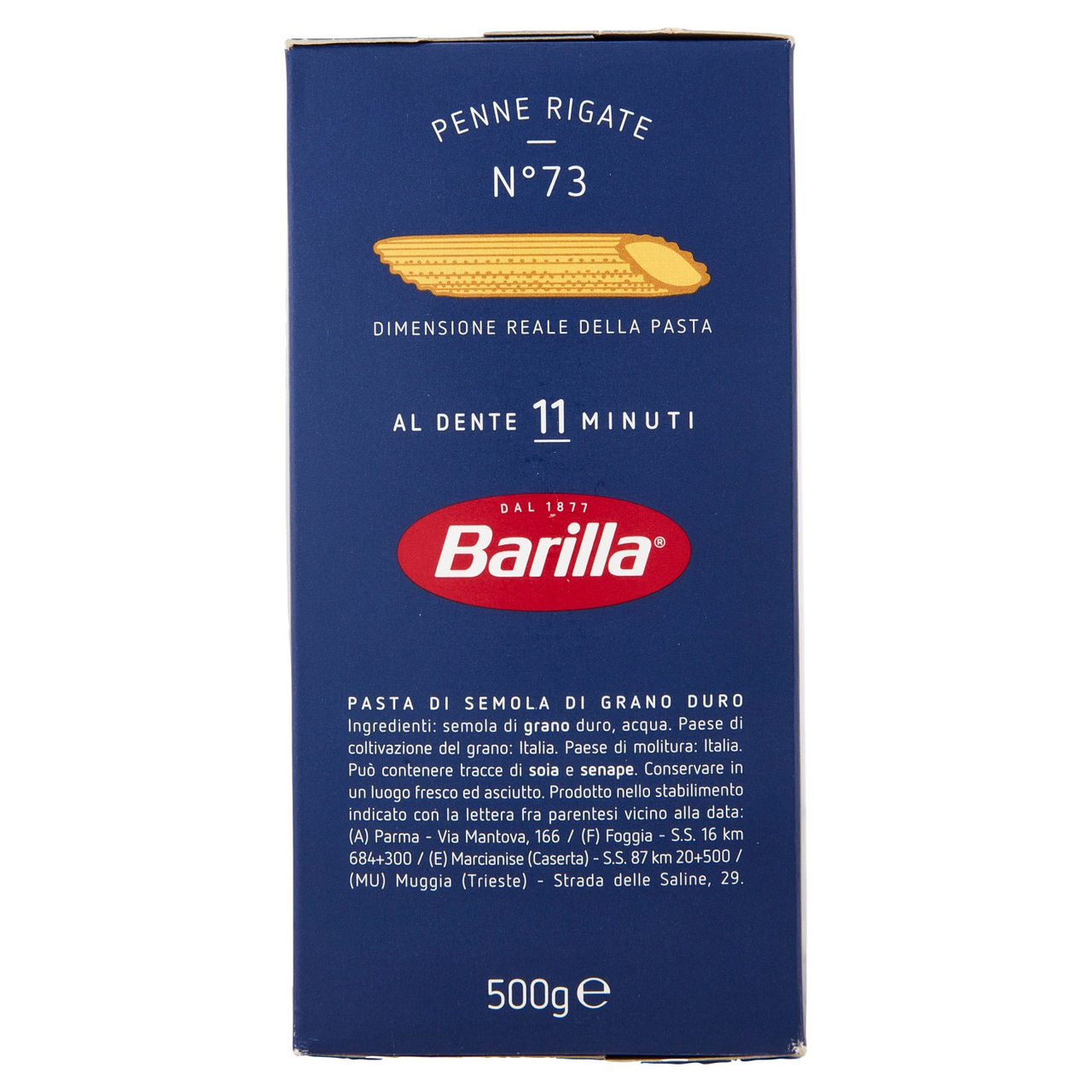 Barilla Pasta Penne Rigate n.73 500g
