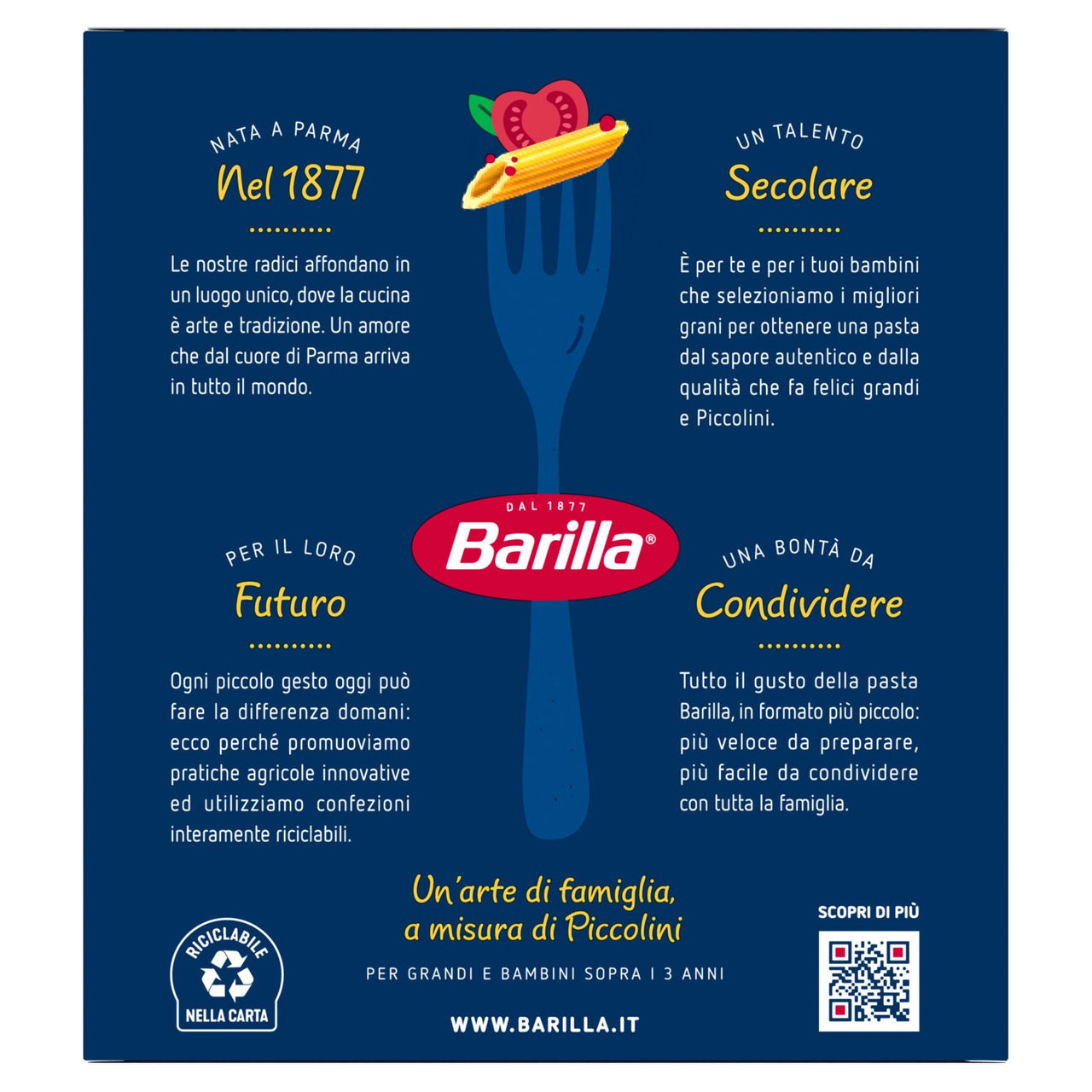 Barilla Piccolini Grano Italiano Mini Penne Rigate