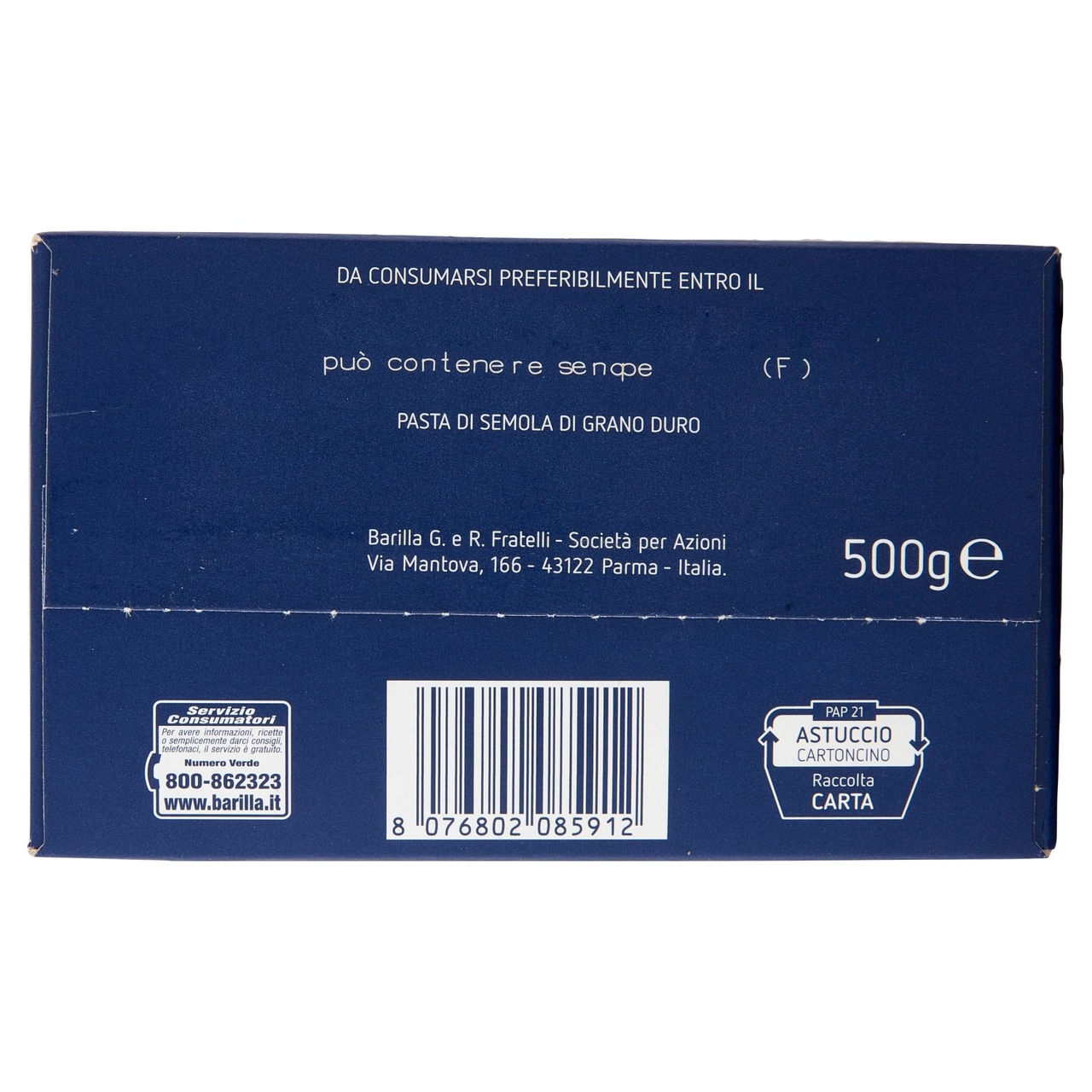Barilla Pasta Pipe Rigate n.91 500g