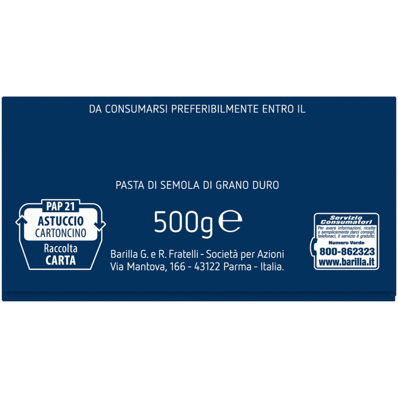 Barilla Pasta Tempestine n.21 500g