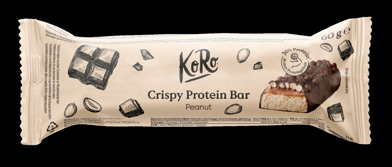 Barretta proteica Crispy Koro arachidi 60 g