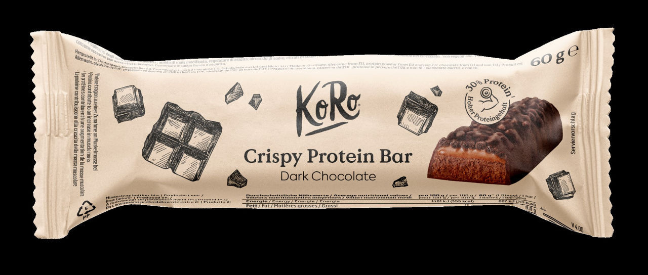 Barretta proteica Crispy Koro cioccolato fondente 60 g