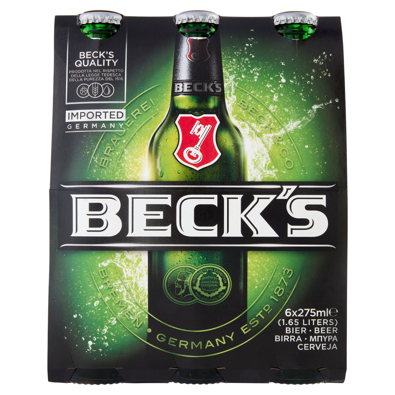 BECK'S Birra pilsner tedesca bottiglia 6x27,5cl