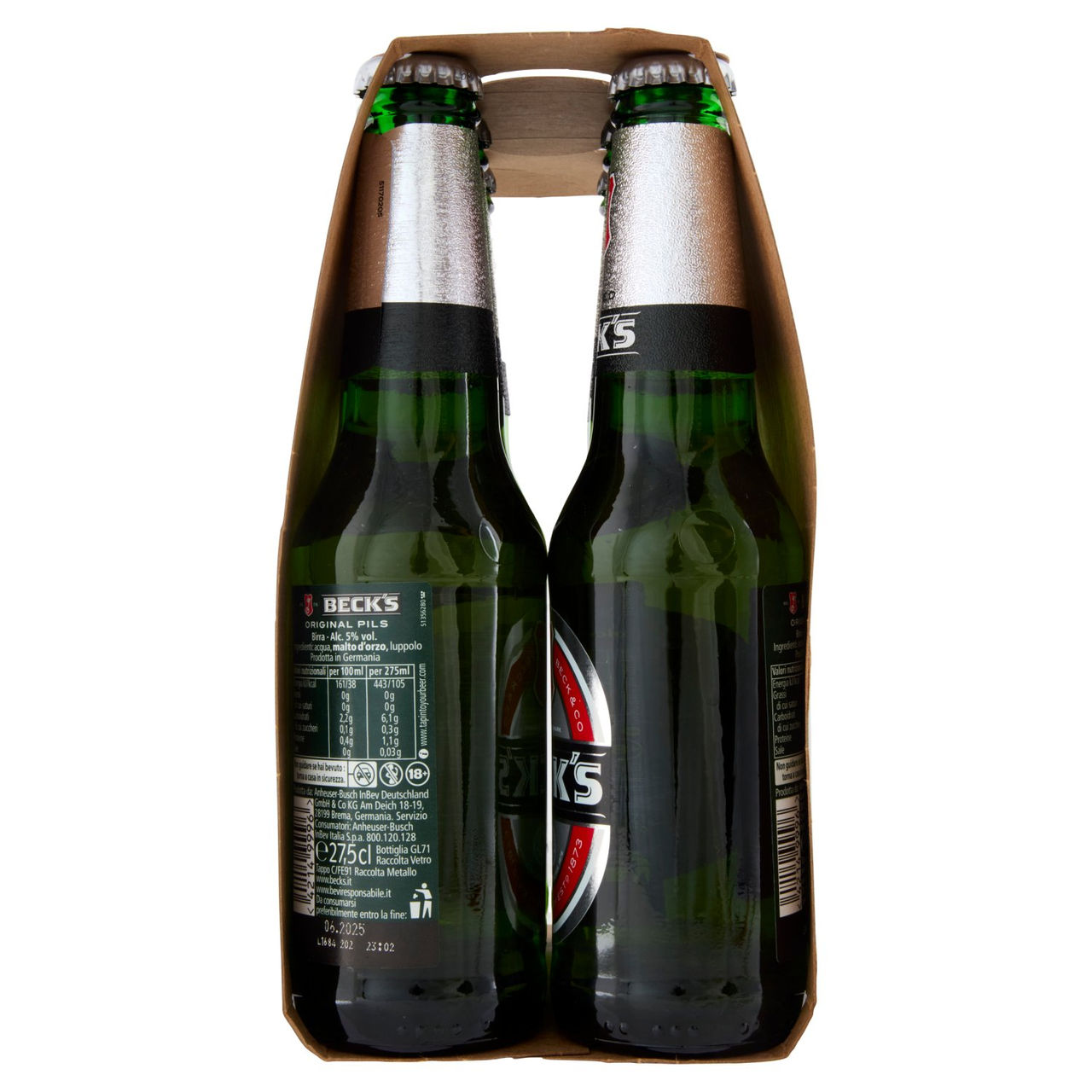 BECK'S Birra pilsner tedesca bottiglia 6x27,5cl