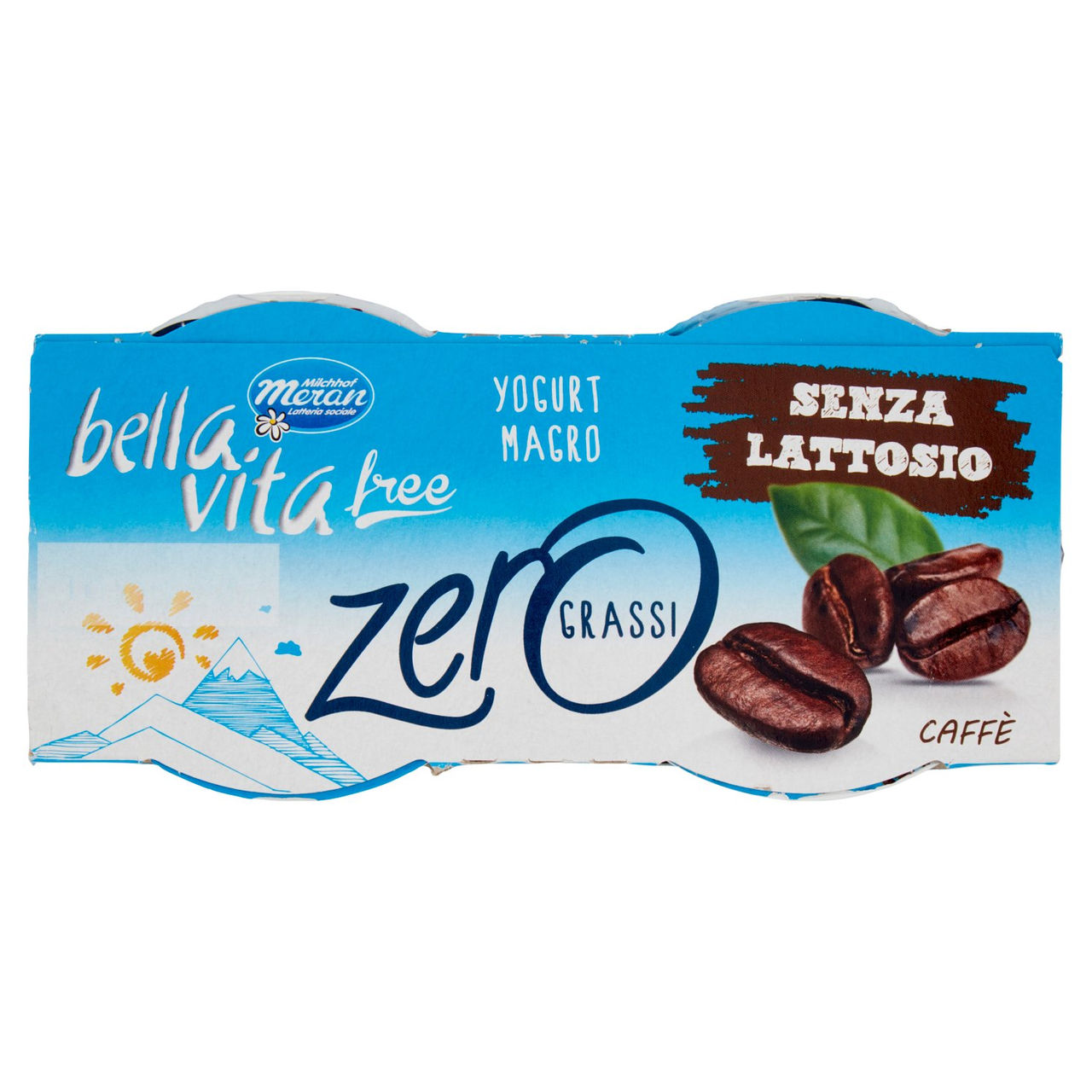bella vita free Yogurt Magro Senza Lattosio Zero Grassi Caffè 2 x 125 g