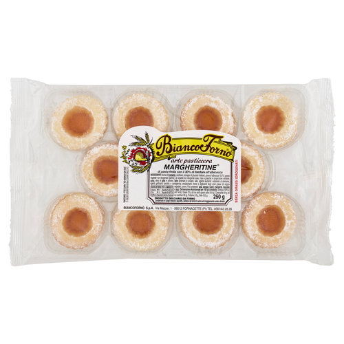 BiancoForno Margheritine di pasta frolla con il 30% di farcitura all'albicocca 250 g