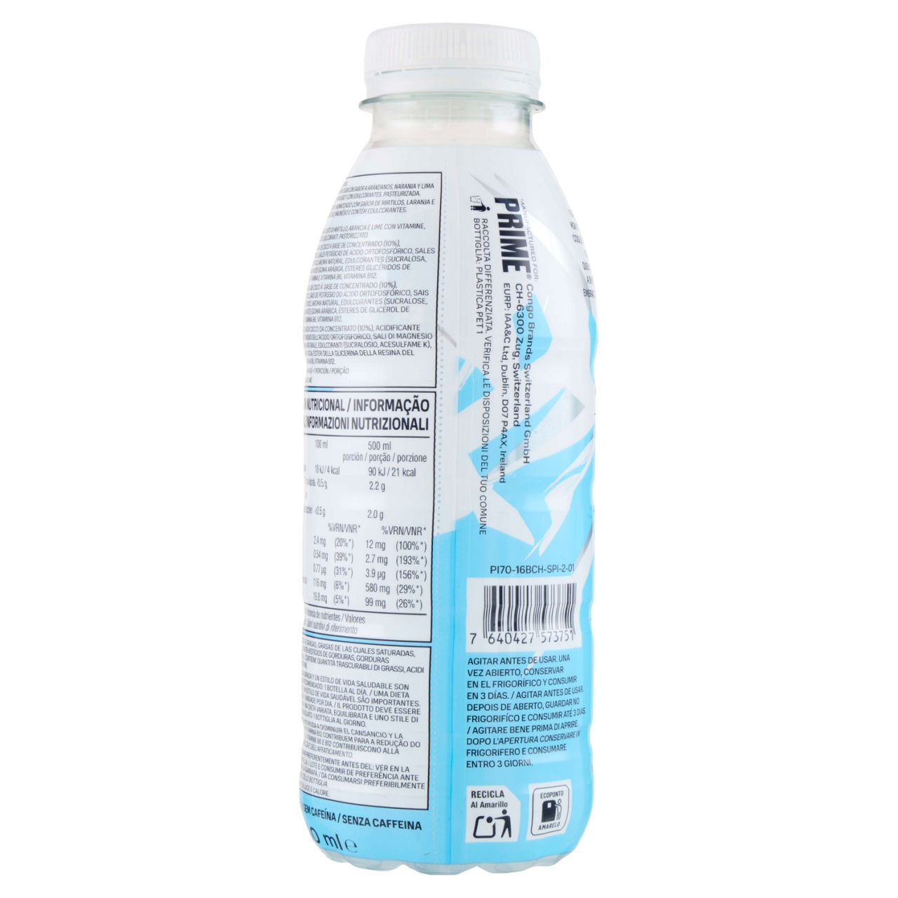 Bibita Prime Hydration berry zero 500 ml