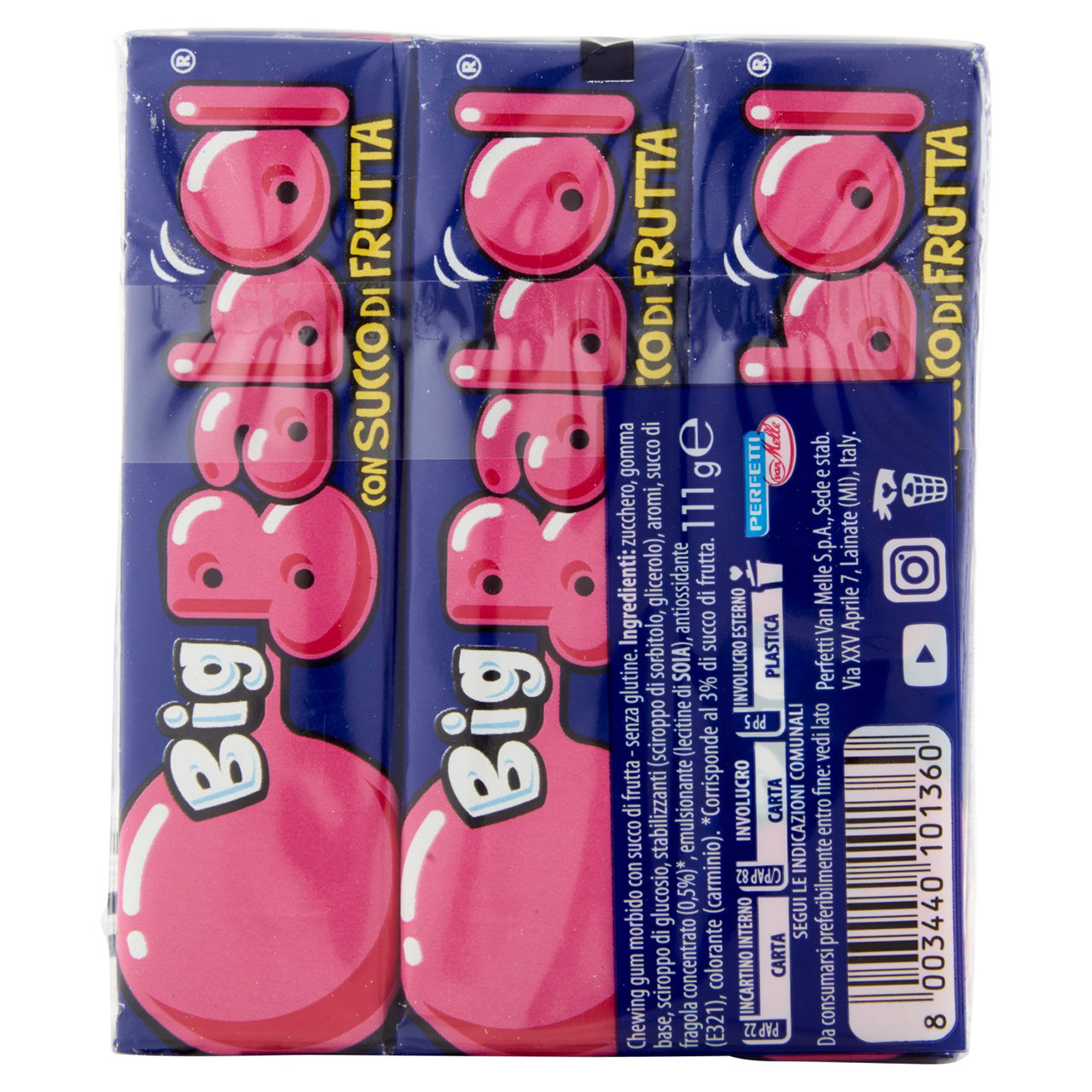 Big Babol Aroma Tutti Frutti 3 x 37 g