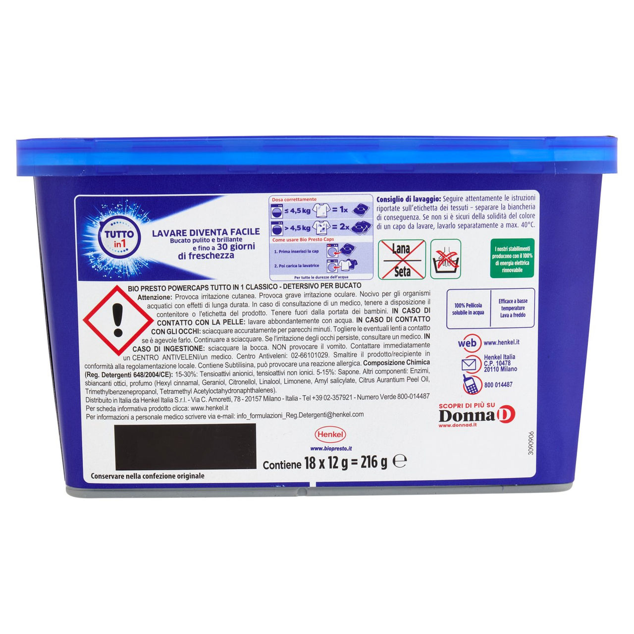 BIO PRESTO Power Caps Classico 18pz (216g)