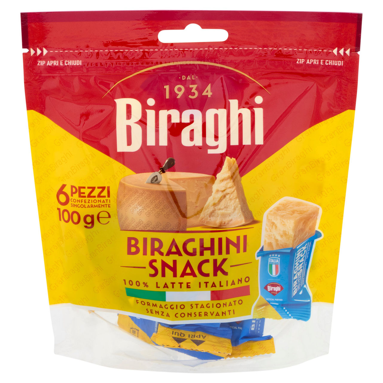 Biraghi Biraghini Snack 100 g (6 x 16,67 g)