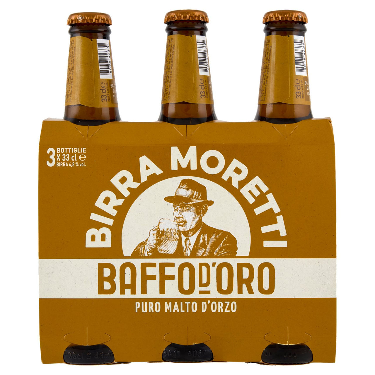 Birra Moretti Baffo d'Oro 3 x 33 cl