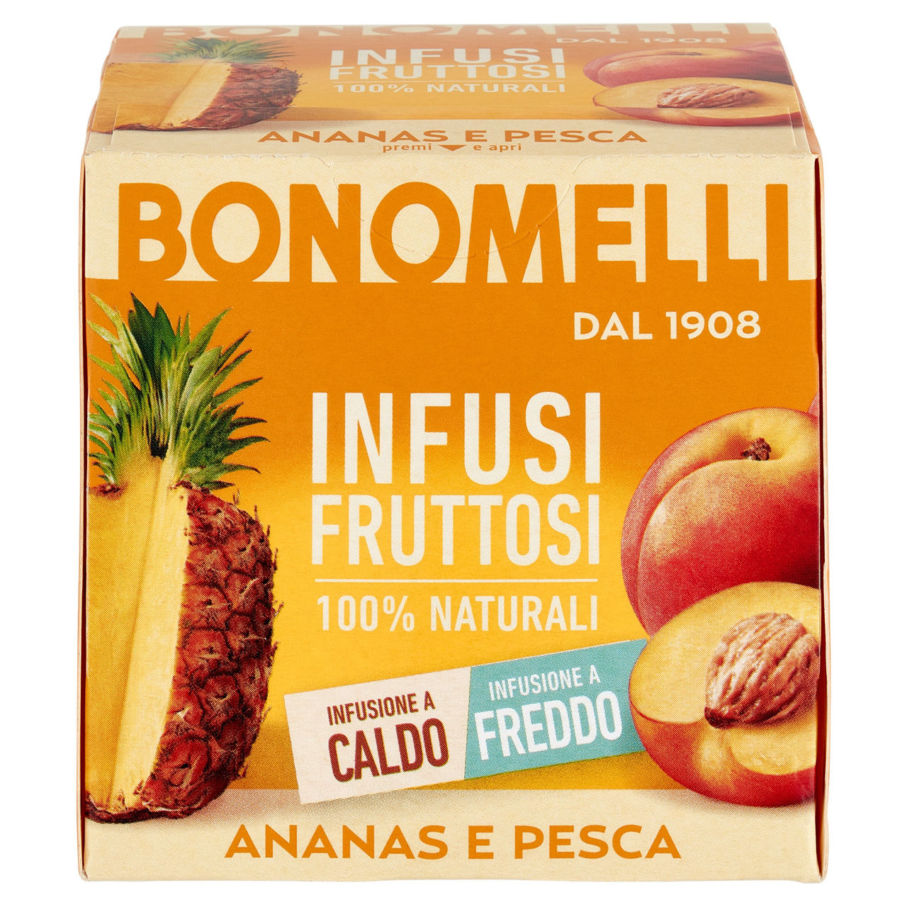Bonomelli Infusi Fruttosi 100% Naturali Ananas e Pesca 12 Filtri 24 g
