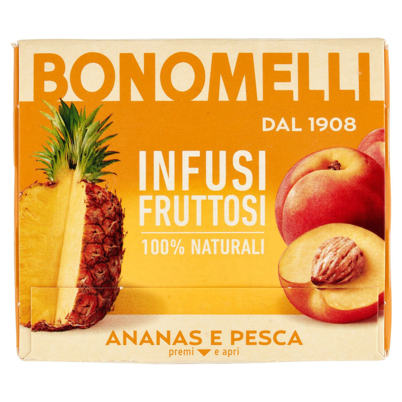 Bonomelli Infusi Fruttosi 100% Naturali Ananas e Pesca 12 Filtri 24 g