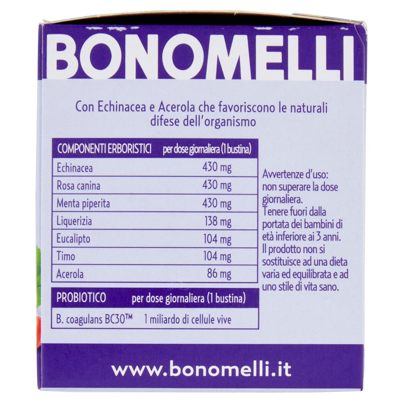 Bonomelli Tisane con Probiotico Difese Immunitarie 10 Filtri 20 g