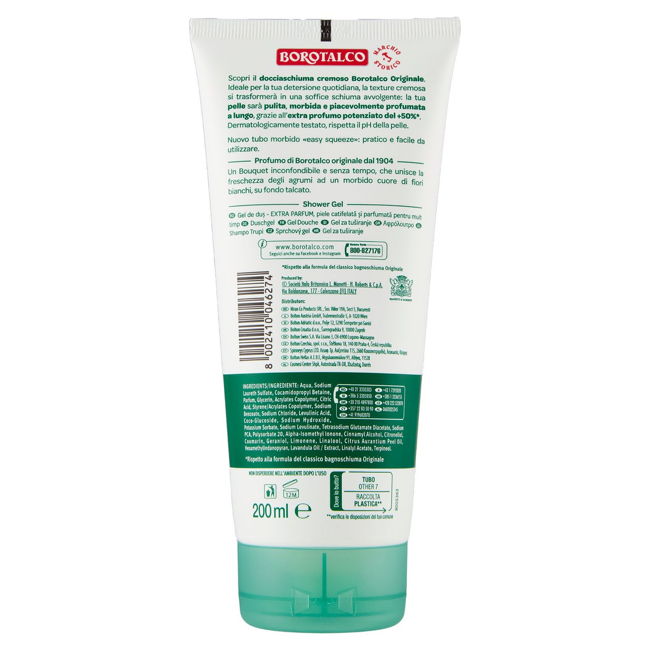 Borotalco Originale Profumo di Borotalco Doccia Schiuma 200 ml