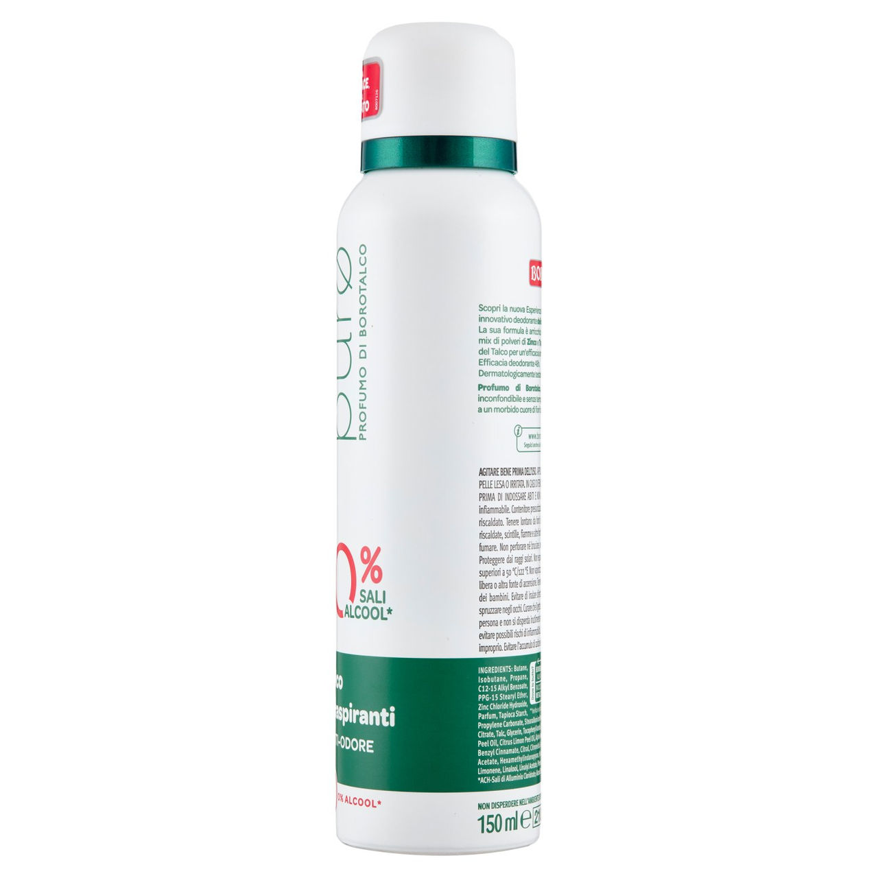 Borotalco purø Profumo di Borotalco Deo 0% Sali 150 ml