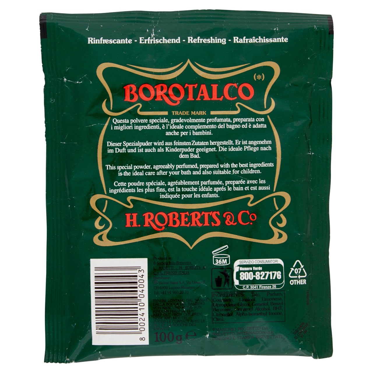 Borotalco Talco in polvere busta 100 g