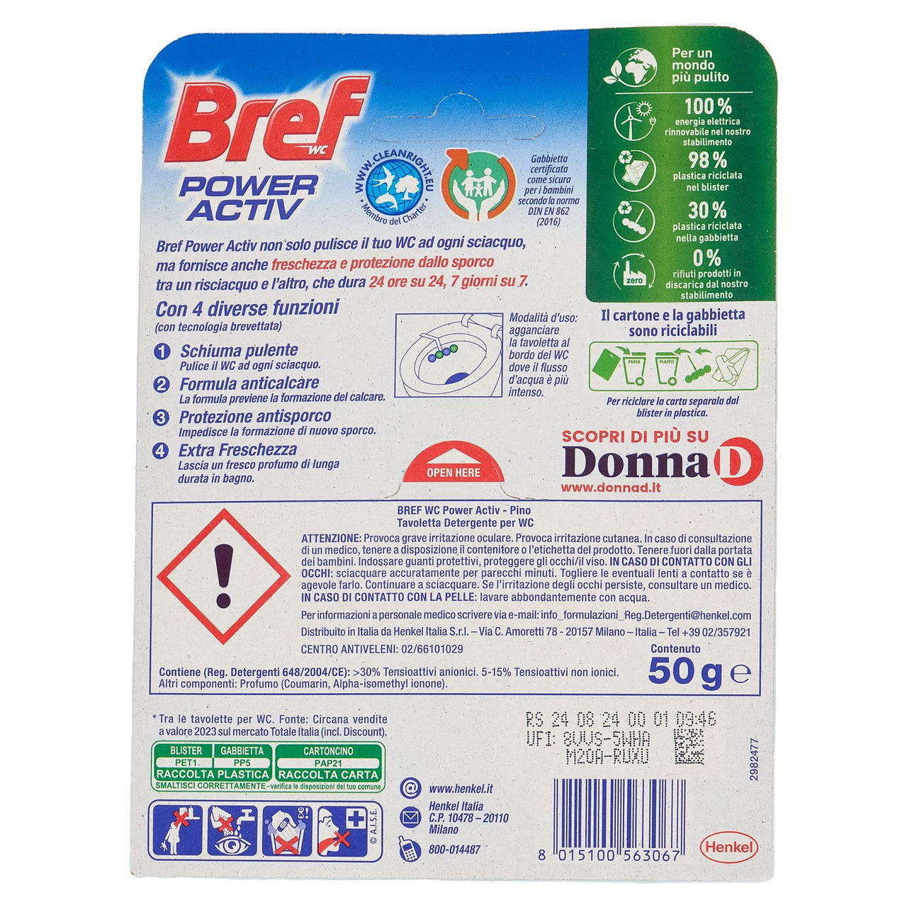 BREF WC Power Activ Pino 50 g