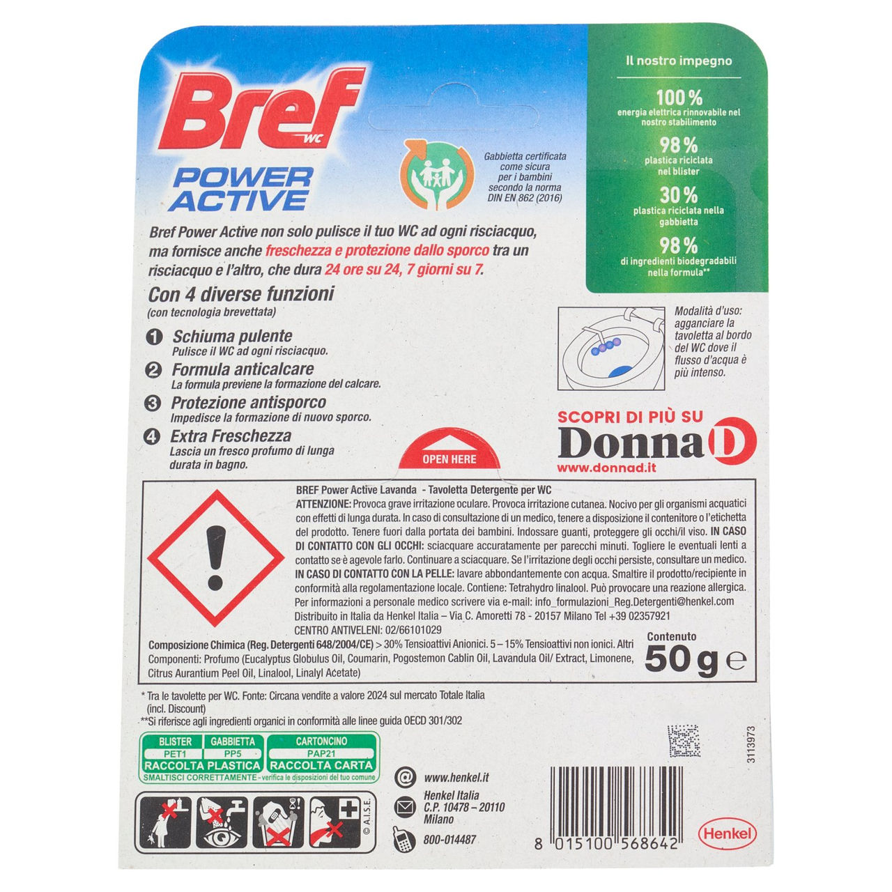 BREF WC Power Active Lavanda 50 g