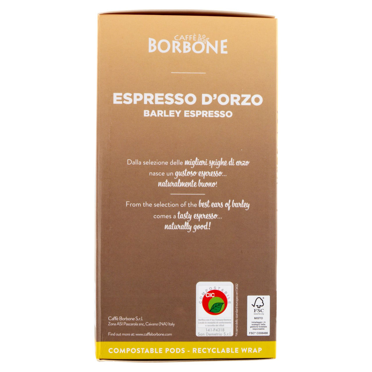 Caffè Borbone Espresso d'Orzo Cialda Compostabile 18 x 6 g