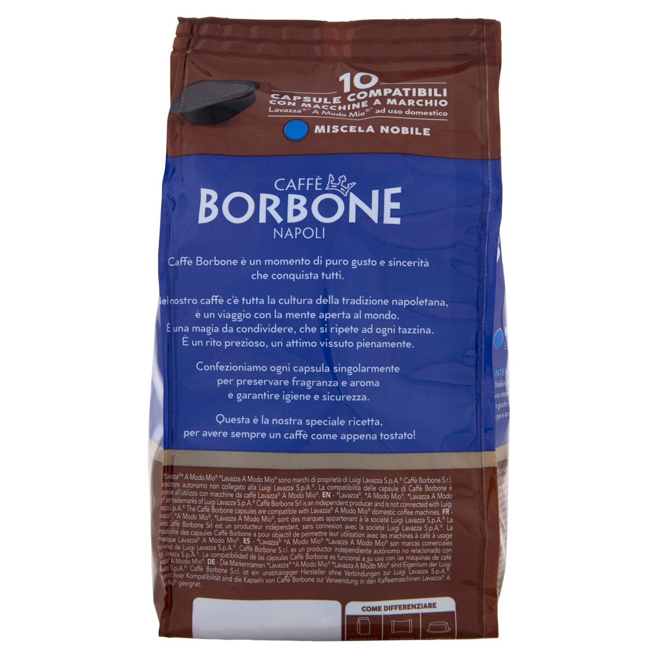 Caffè Borbone Miscela Nobile Capsule Compatibili Lavazza* A modo Mio* ad uso domestico 10 x 7,2 g