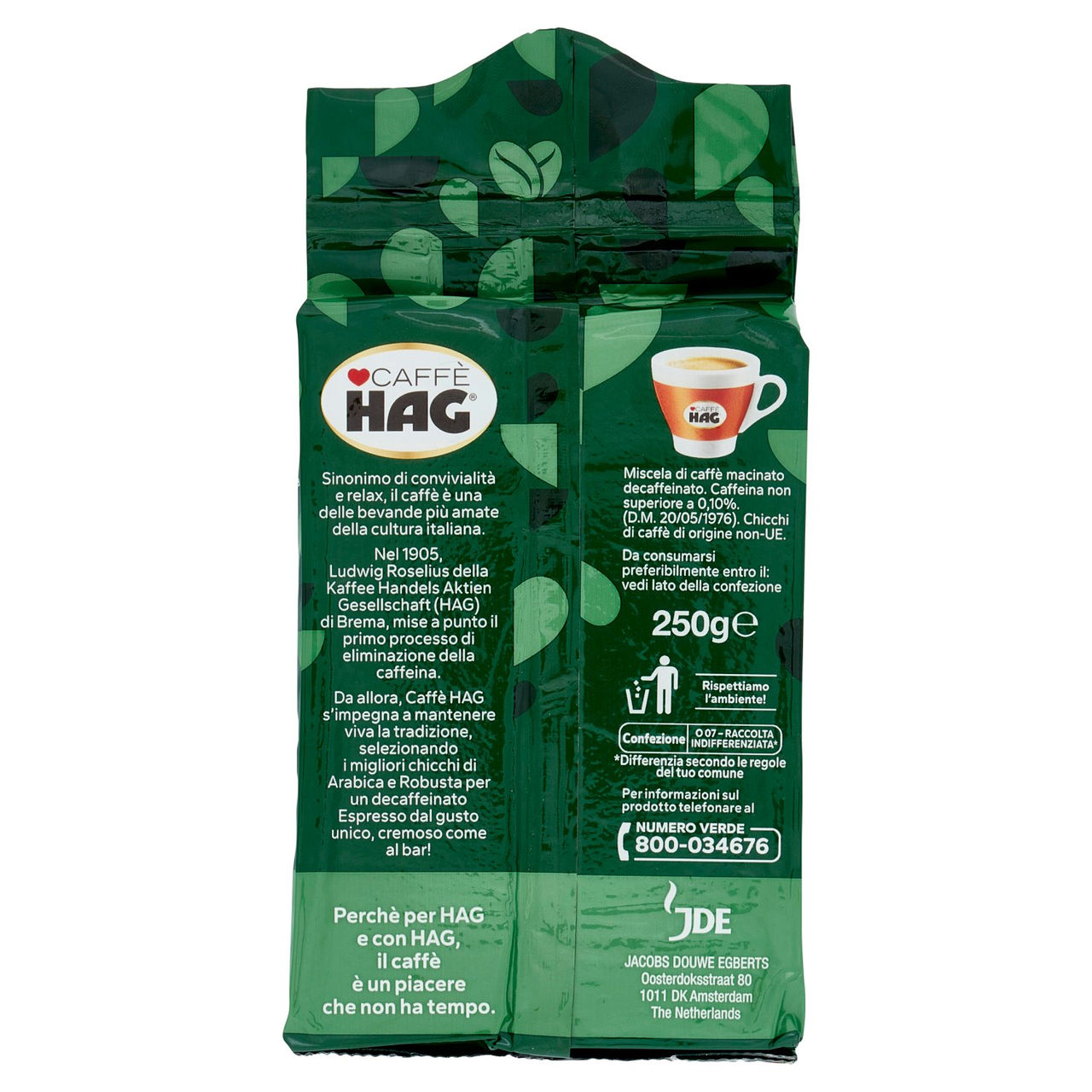 Caffè HAG Espresso macinato Decaffeinato 250g