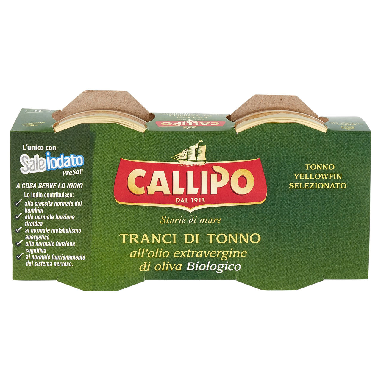 Callipo Tranci di Tonno all'olio extravergine di oliva Biologico 2 x 70 g