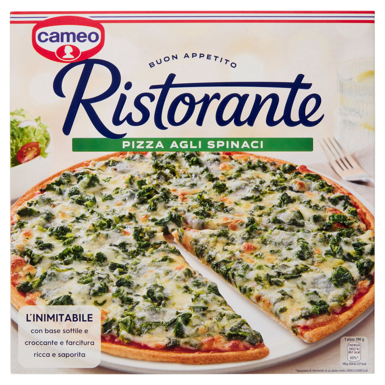 cameo Ristorante Pizza agli Spinaci 390 g